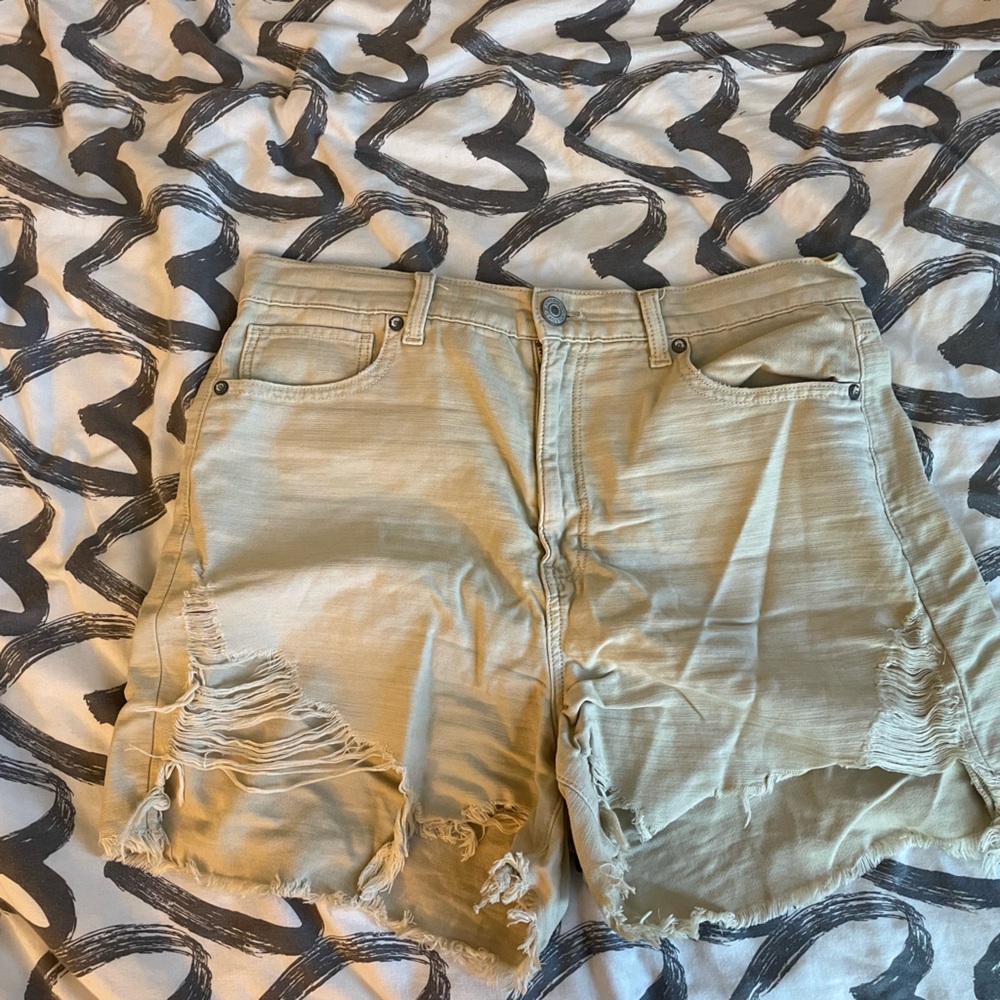 Tan jean shorts from forever 21